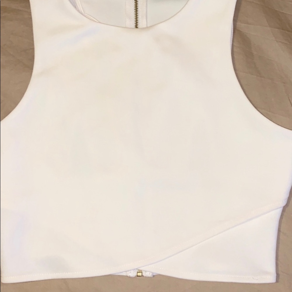 BRAND NEW- Express Womens Cut Out Back Crop Blouse